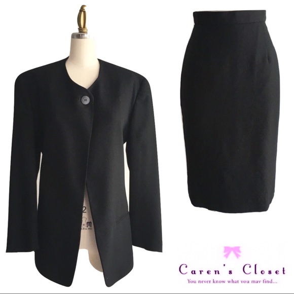Donna Karan Dresses & Skirts - Vintage 1980 Donna Karan Black Label Skirt Suit